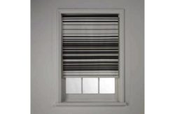 ColourMatch Stripe Roller Blind - 6ft - Flint Grey